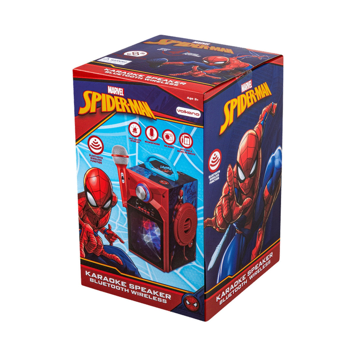 Marvel Spider-Man Galaxy LED Stars Karaoke Machine with Microphone