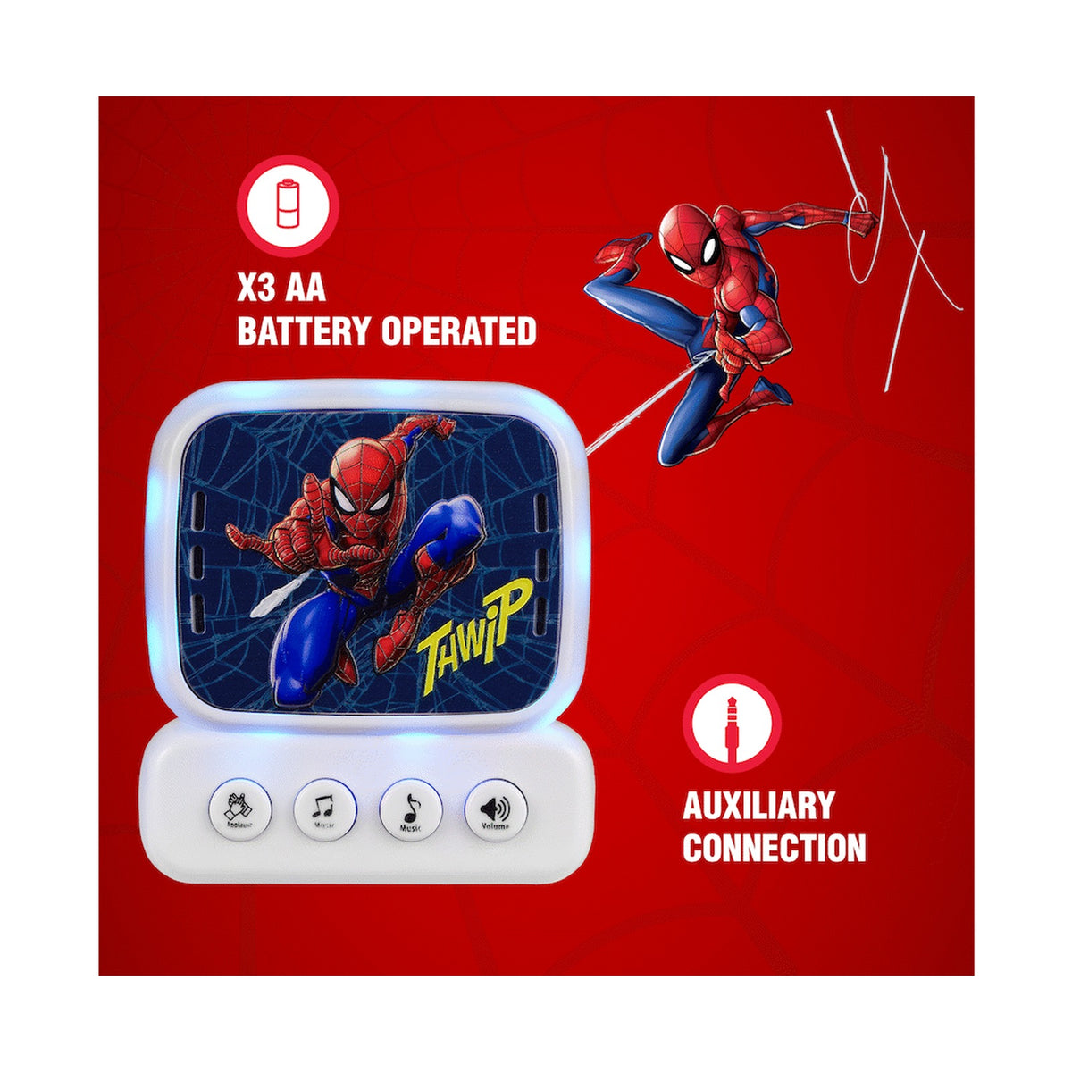 Marvel Spider-Man Mini Karaoke Machine With Belt Hook