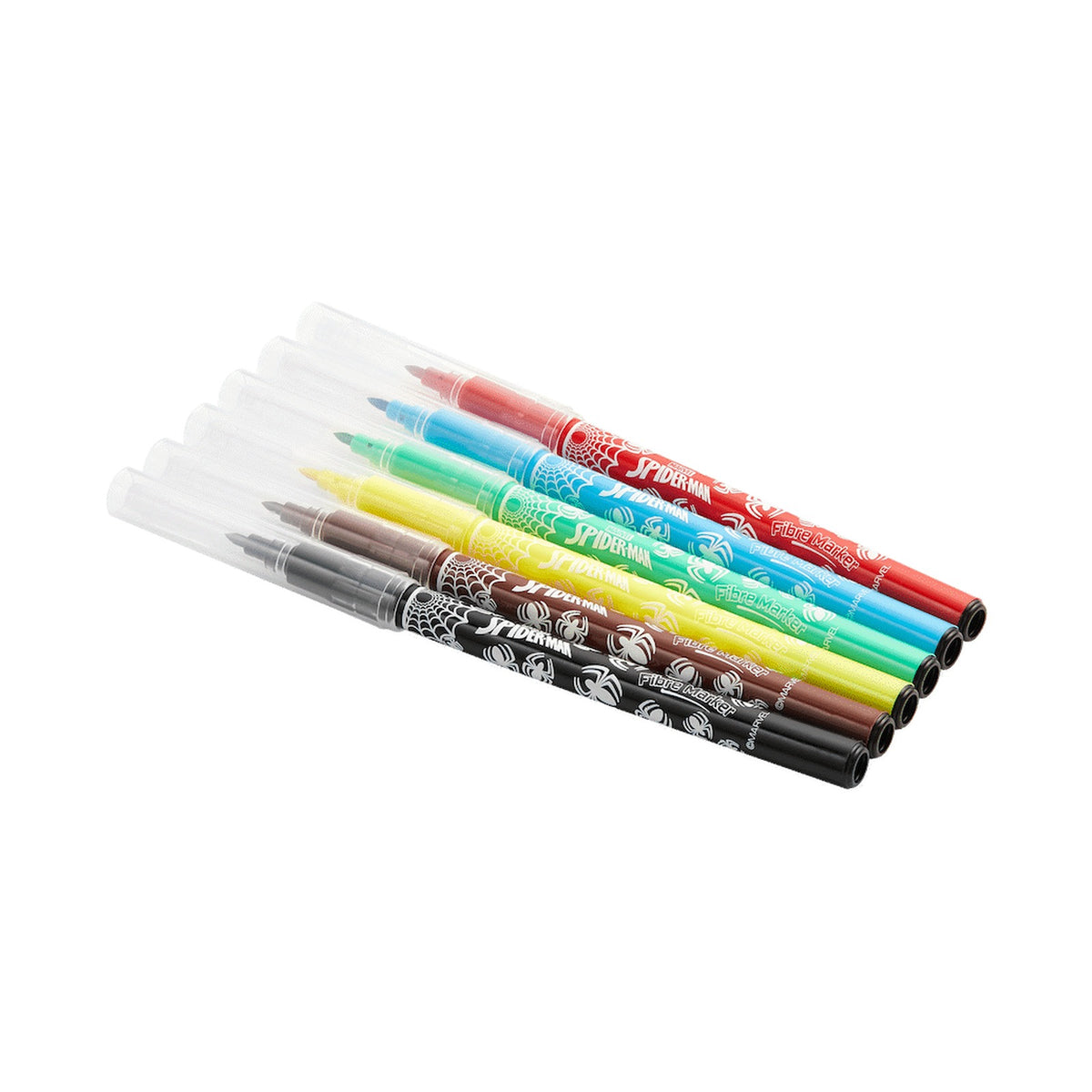Spiderman 6 Fibre Markers Multi