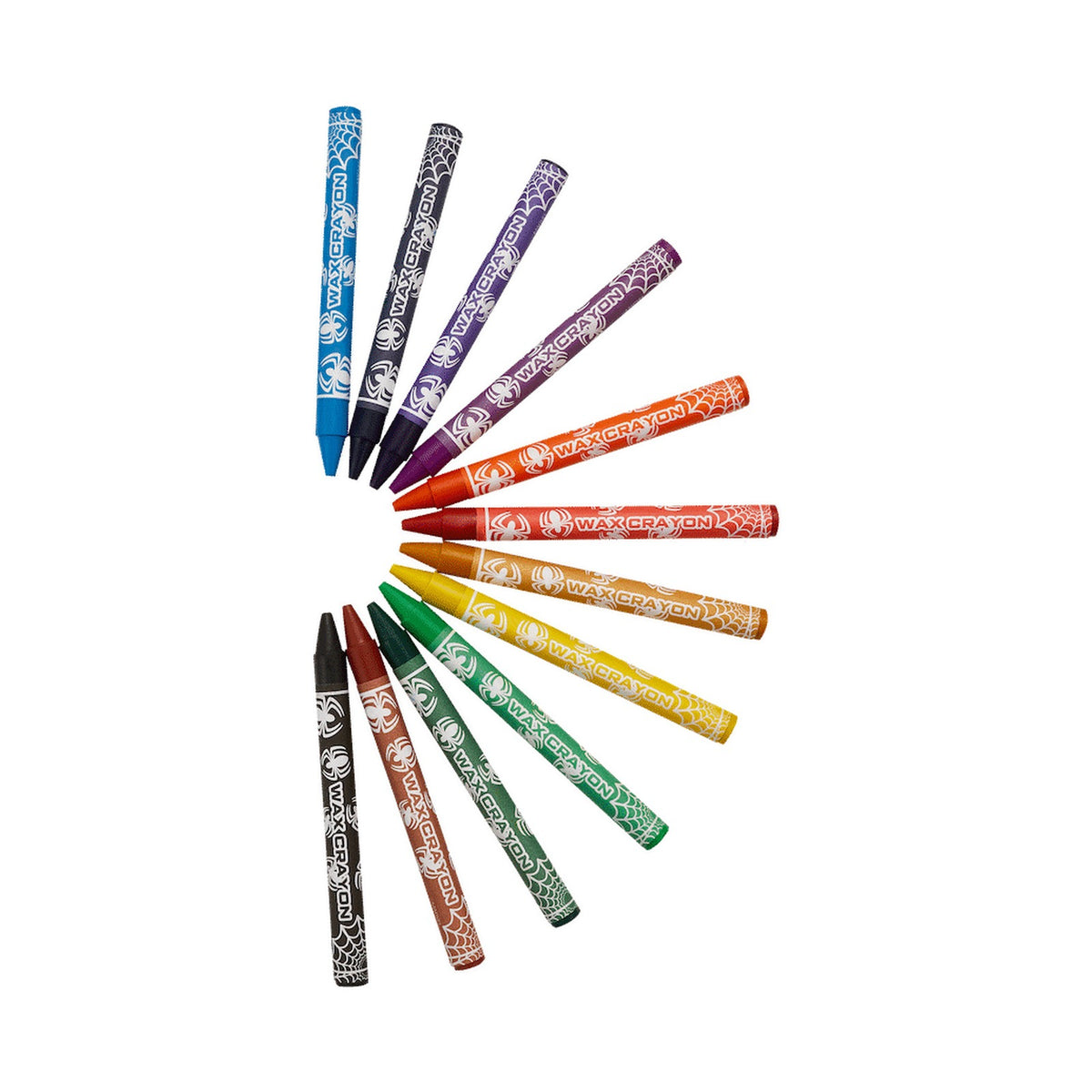 Spiderman 12 Wax Crayons Multi