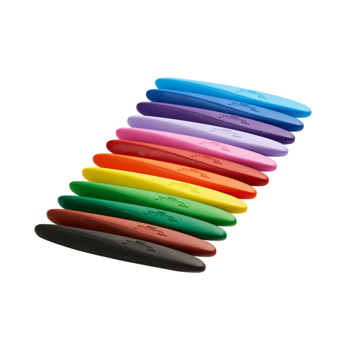 Spider-Man 12 Plastic Crayons Twin Tip Triangular - Multi