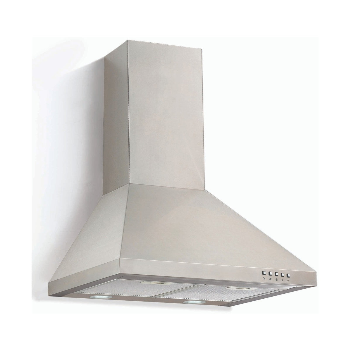 Falco 60cm Pyramid Type S/Steel Chimney Extractor FAL-60-52S