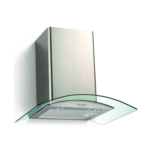 Falco 60Cm Curved Glass S/Steel Chimney Extractor FAL-60-38SG