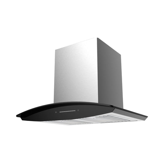 Falco 60Cm Curved Glass S/Steel Chimney Extractor FAL-6068