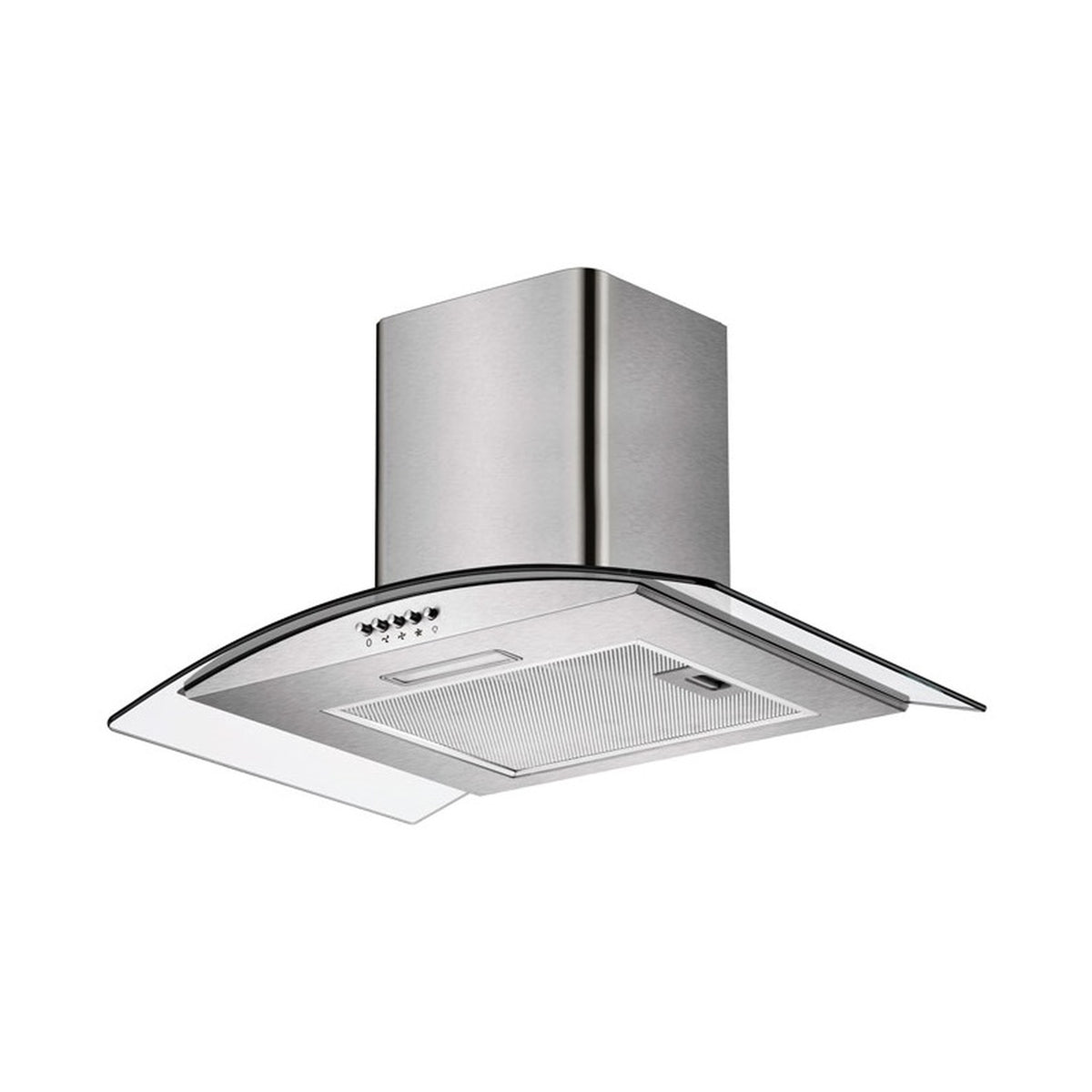 Falco 60Cm Curved Glass S/Steel Chimney Extractor FAL-60-CGS