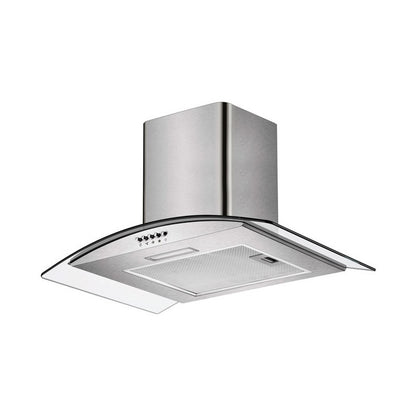 Falco 60Cm Curved Glass S/Steel Chimney Extractor FAL-60-CGS