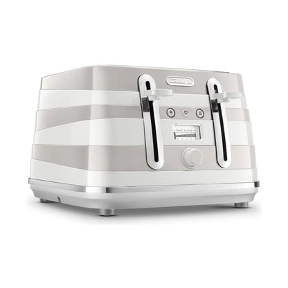 DeLonghi  Avvolta Class 4 Slice Toaster - Graceful White CTAC4003.W