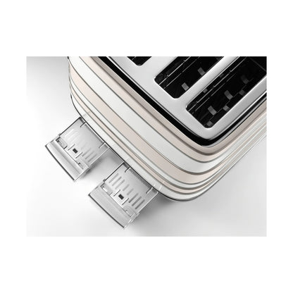 DeLonghi  Avvolta Class 4 Slice Toaster - Graceful White CTAC4003.W