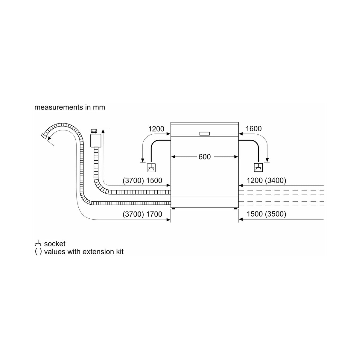 Siemens iQ300 60cm fully integrated dishwasher, Home  Connect SN73HX01CZ
