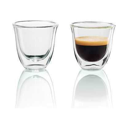 DeLonghi Double Walled Espresso Glasses Set of 2 60ML