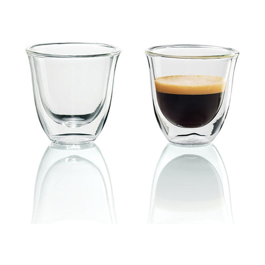 DeLonghi Double Walled Espresso Glasses Set of 2 60ML