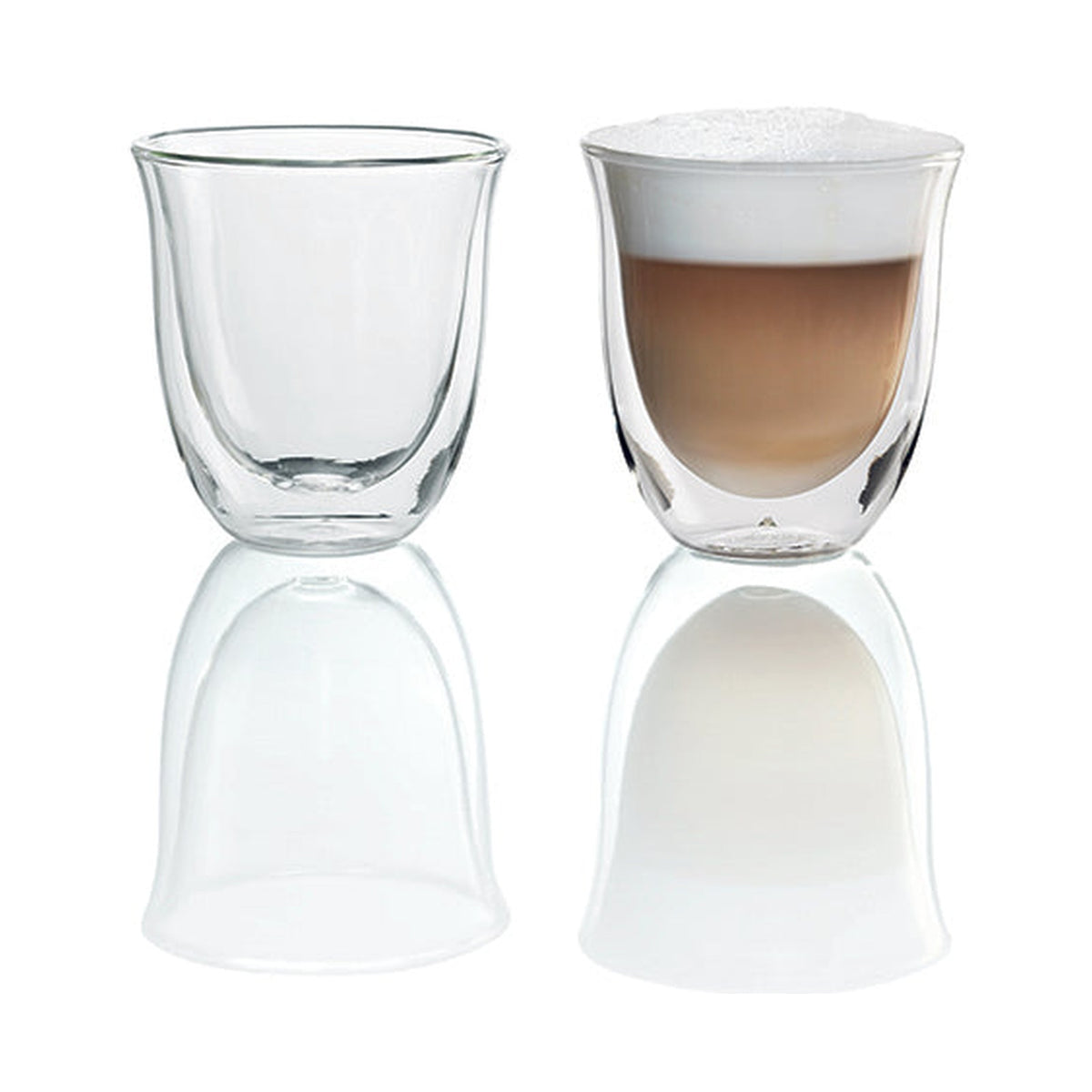 DeLonghi Double Walled Cappuccino Glasses  Set of 2 190ML 