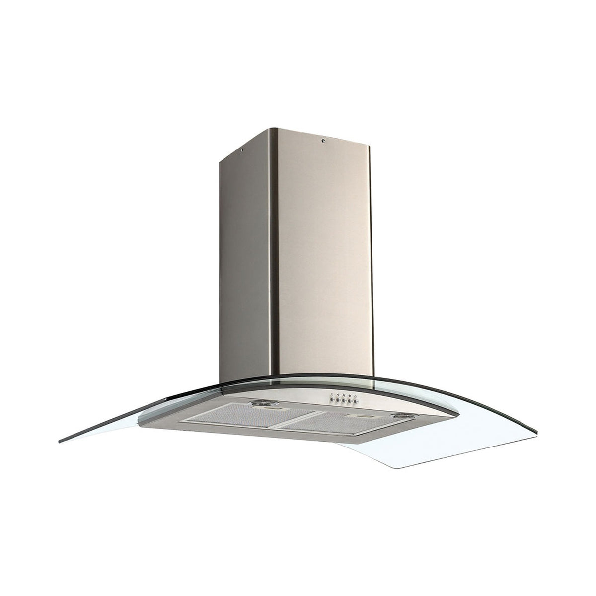 Falco 90Cm Curved Glass S/Steel Chimney Extractor FAL-90-38SG