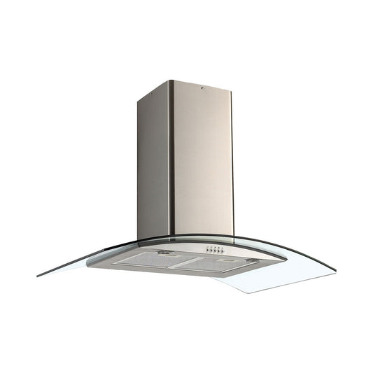 Falco 90Cm Curved Glass S/Steel Chimney Extractor FAL-90-38SG