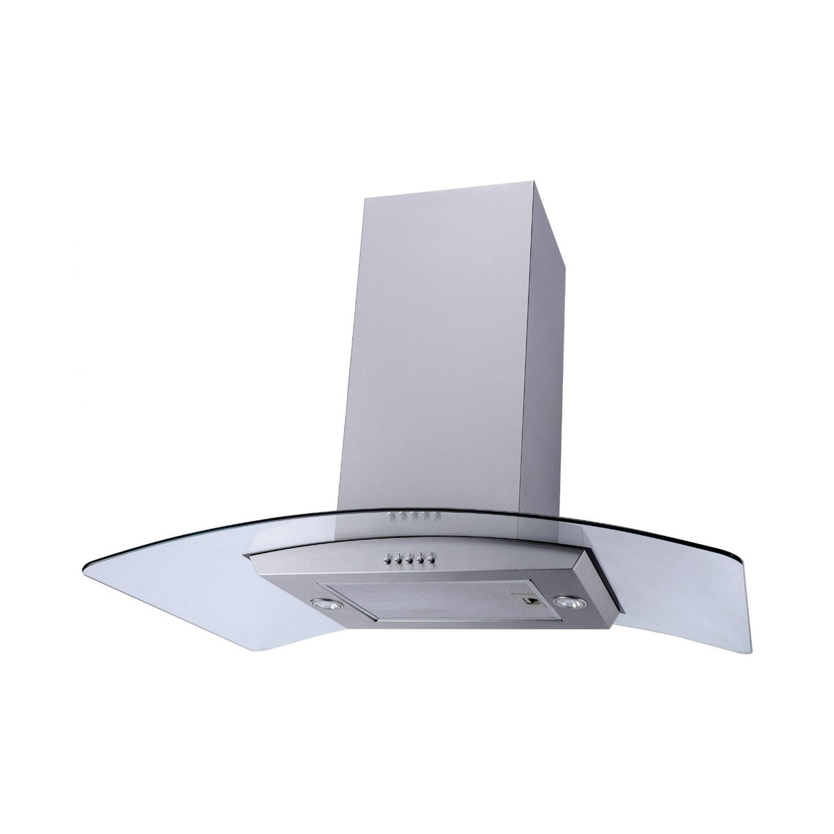 Falco 90Cm Island Curved Glass Extractor Fan FAL-90-IS90A