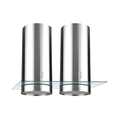 Falco 120Cm Island Double Round S/S/Glass Extractor FAL-120-IRS