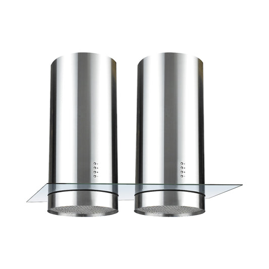 Falco 120Cm Island Double Round S/S/Glass Extractor FAL-120-IRS