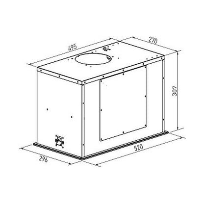 Falco 52Cm Fully Integrated Glass Extractor FAL-52-BIG