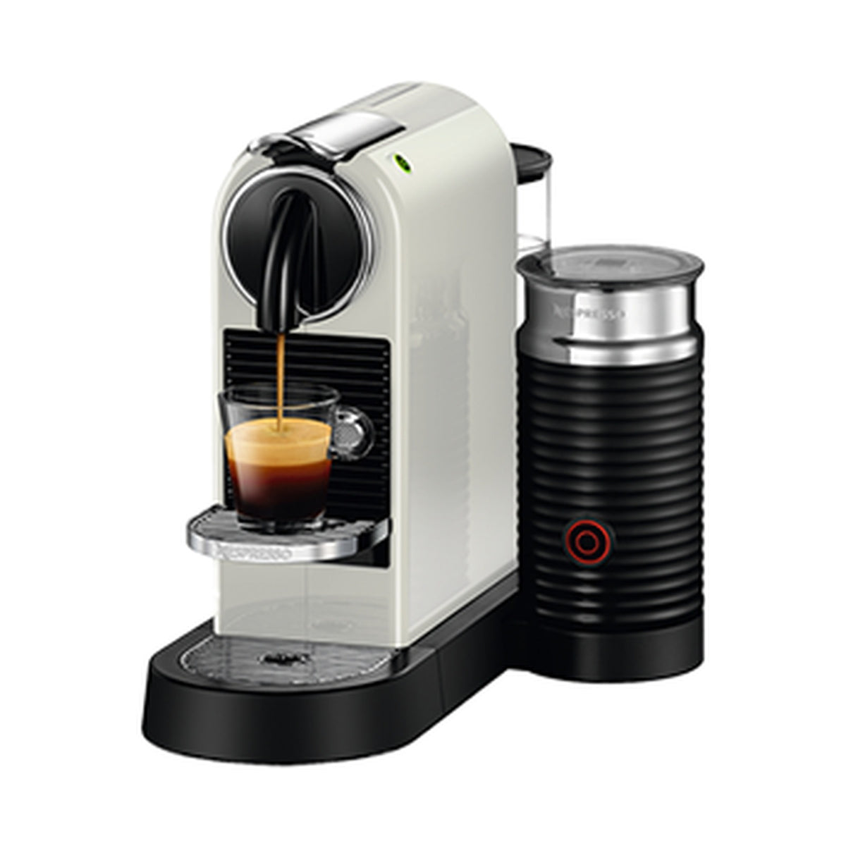 Nespresso Citiz Automatic Espresso Machine With Aeroccino Milk Frother - White