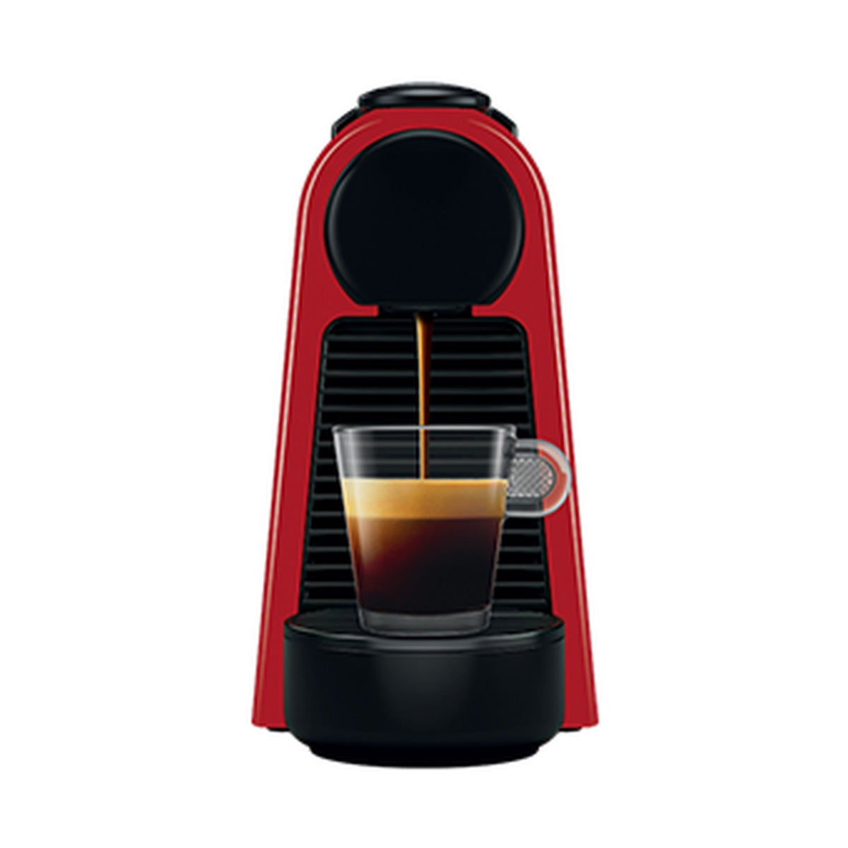 Nespresso Essenza Bundle With Aeroccino Milk Frother - Ruby Red