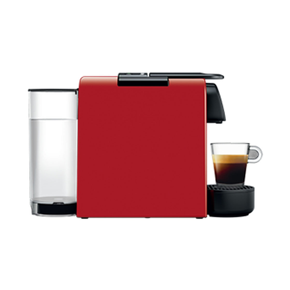Nespresso Essenza Bundle With Aeroccino Milk Frother - Ruby Red