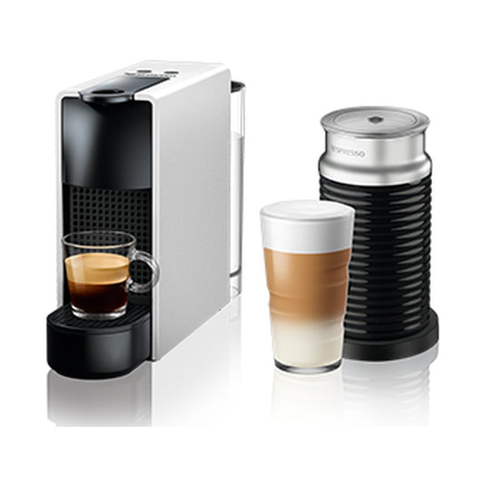 Nespresso Essenza Bundle With Aeroccino Milk Frother - Silver