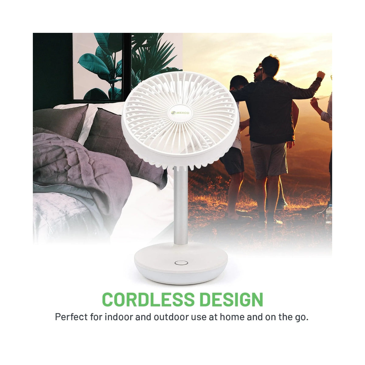 MeacoFan260c Cordless with night light, perfect for loadshedding