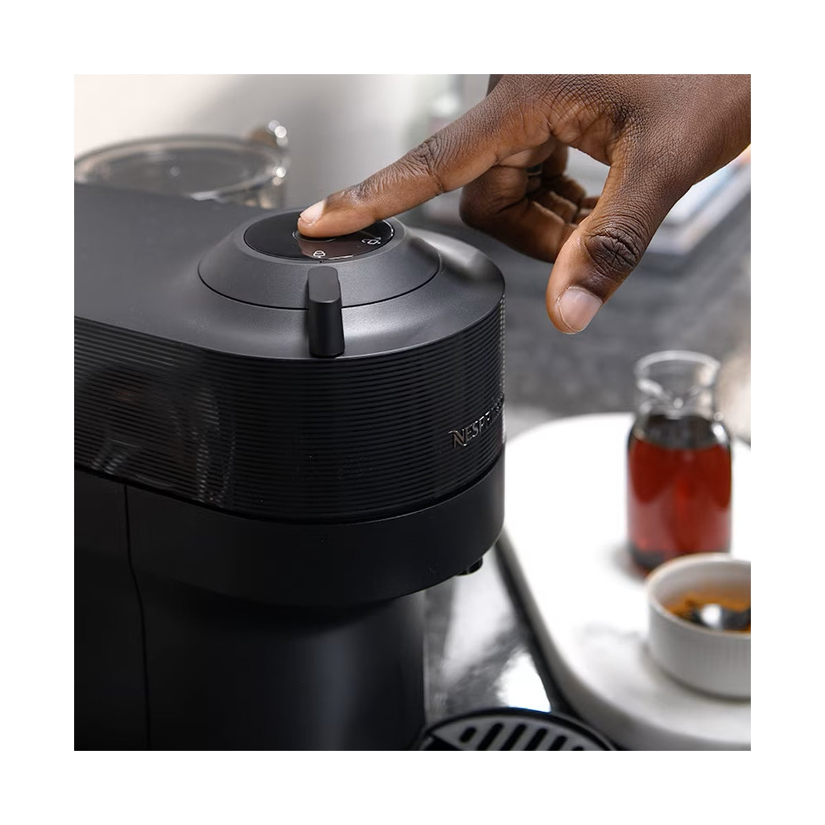 Nespresso Vertuo Pop Liquorice Black & Aeroccino Milk Frother Bundle