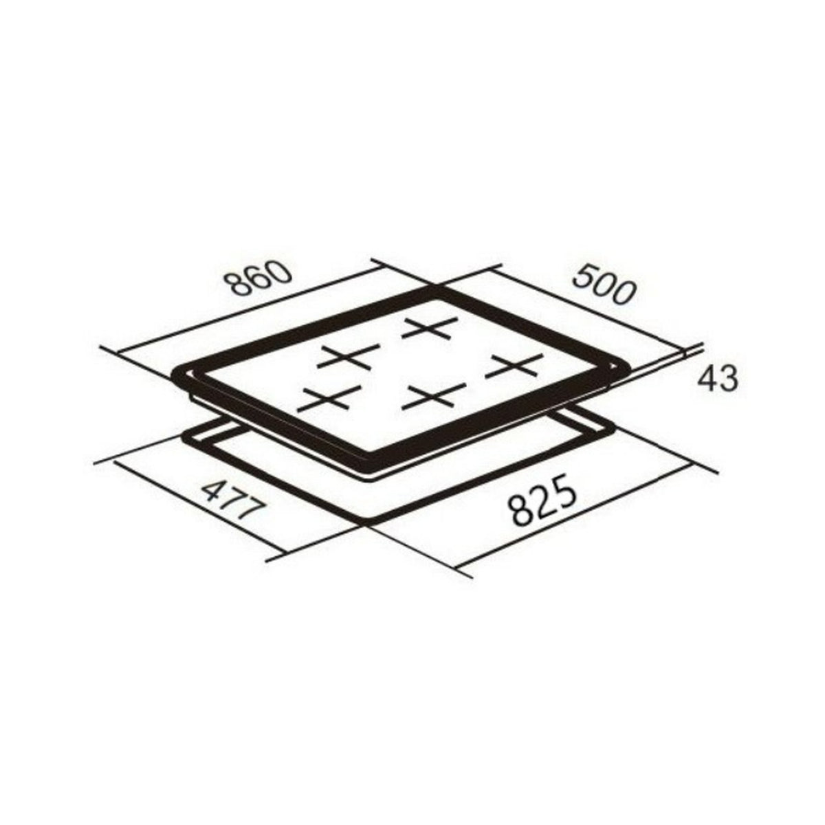 Falco S/Steel Gas Hob 90cm FAL-SSGH-90 