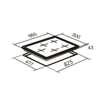 Falco S/Steel Gas Hob 90cm FAL-SSGH-90 