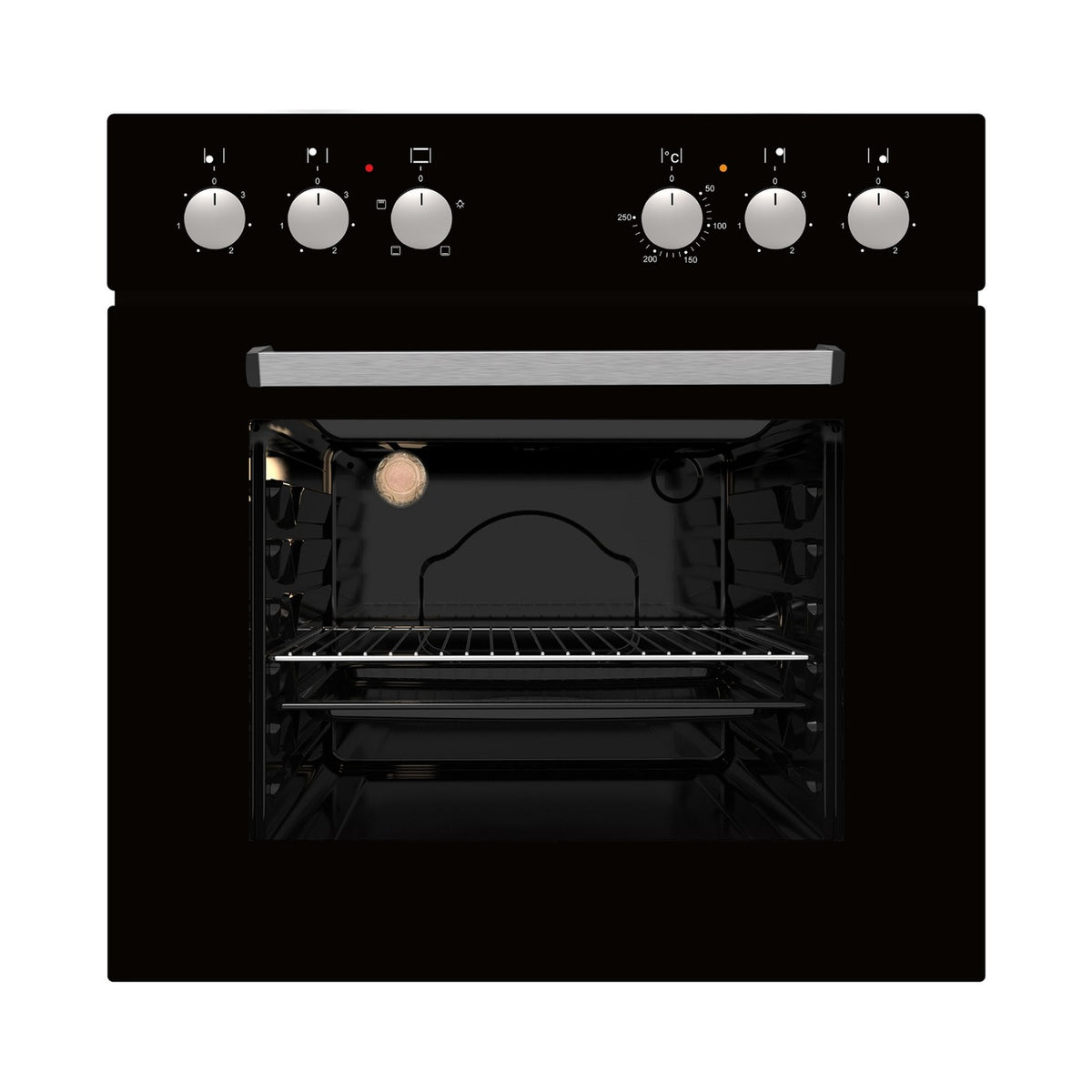Falco 60cm Combi Oven & Solid Plate Hob Set, - Black 