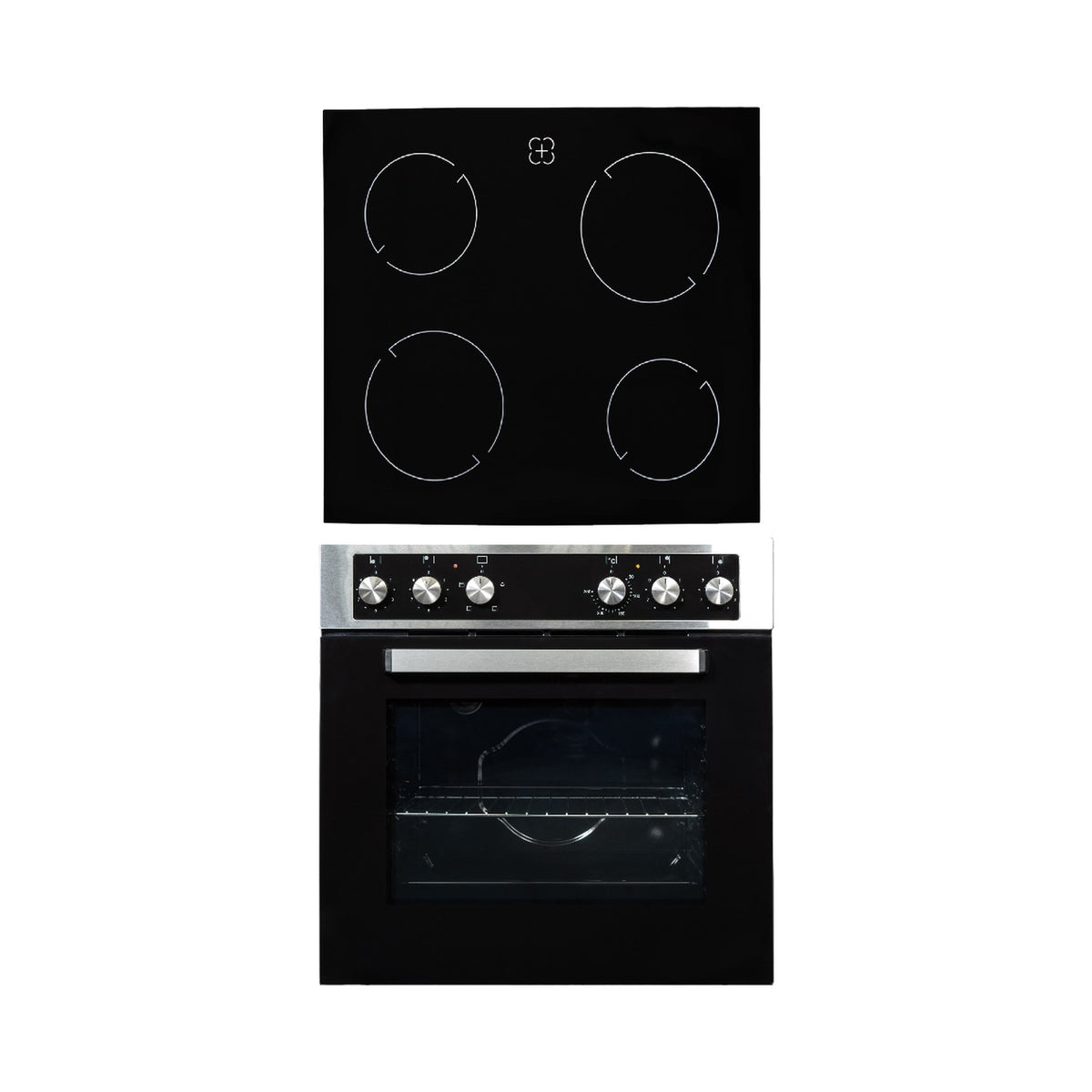 Falco 60cm Combi Oven & Ceran Hob Set, S/Steel CM6602-A1-SS03