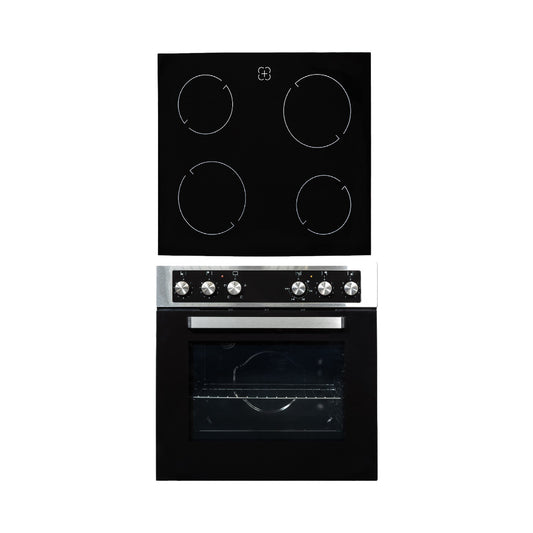 Falco 60cm Combi Oven & Ceran Hob Set, S/Steel CM6602-A1-SS03