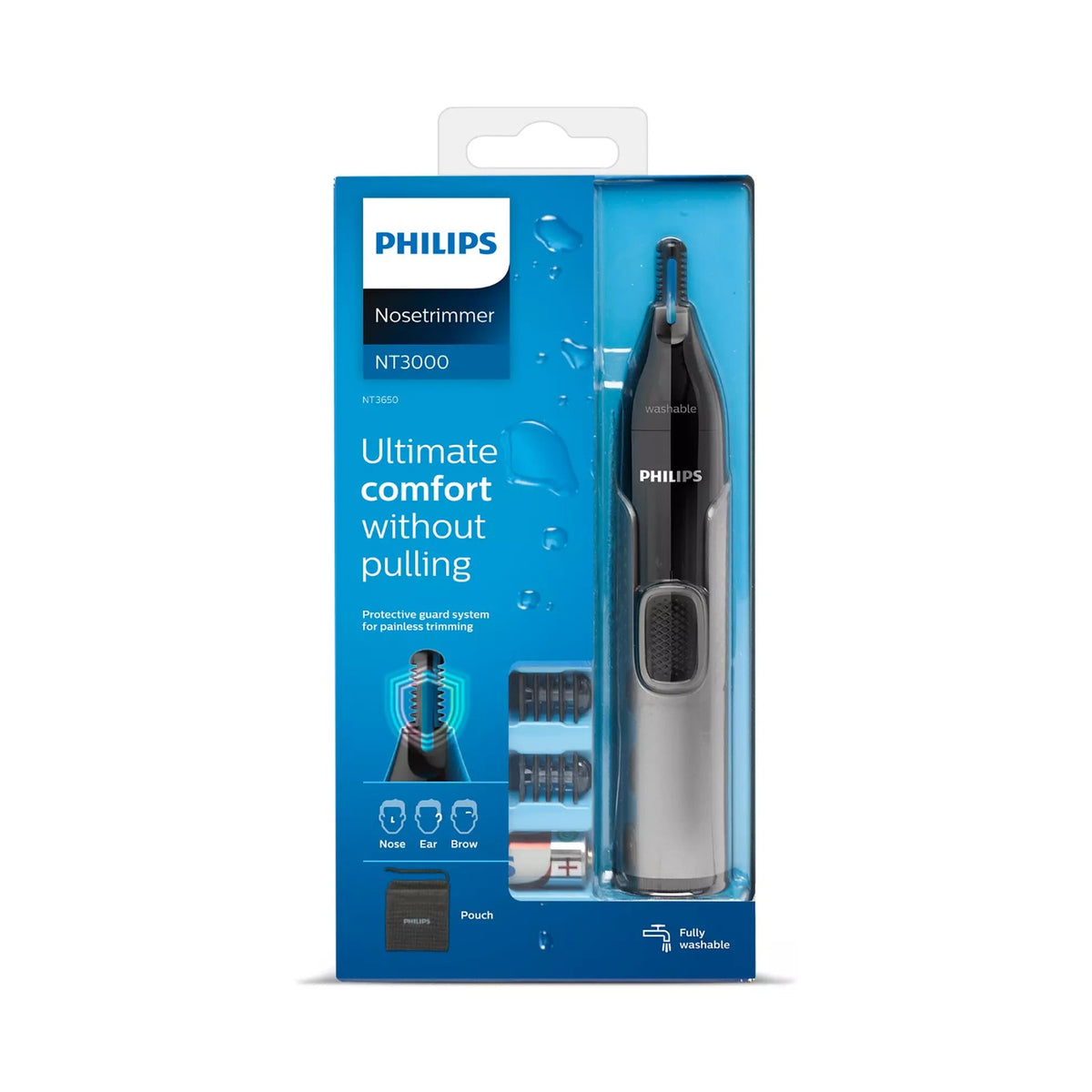 Philips Series 3000 Nose, Ear & Eyebrow Trimmer - Grey NT3650/16