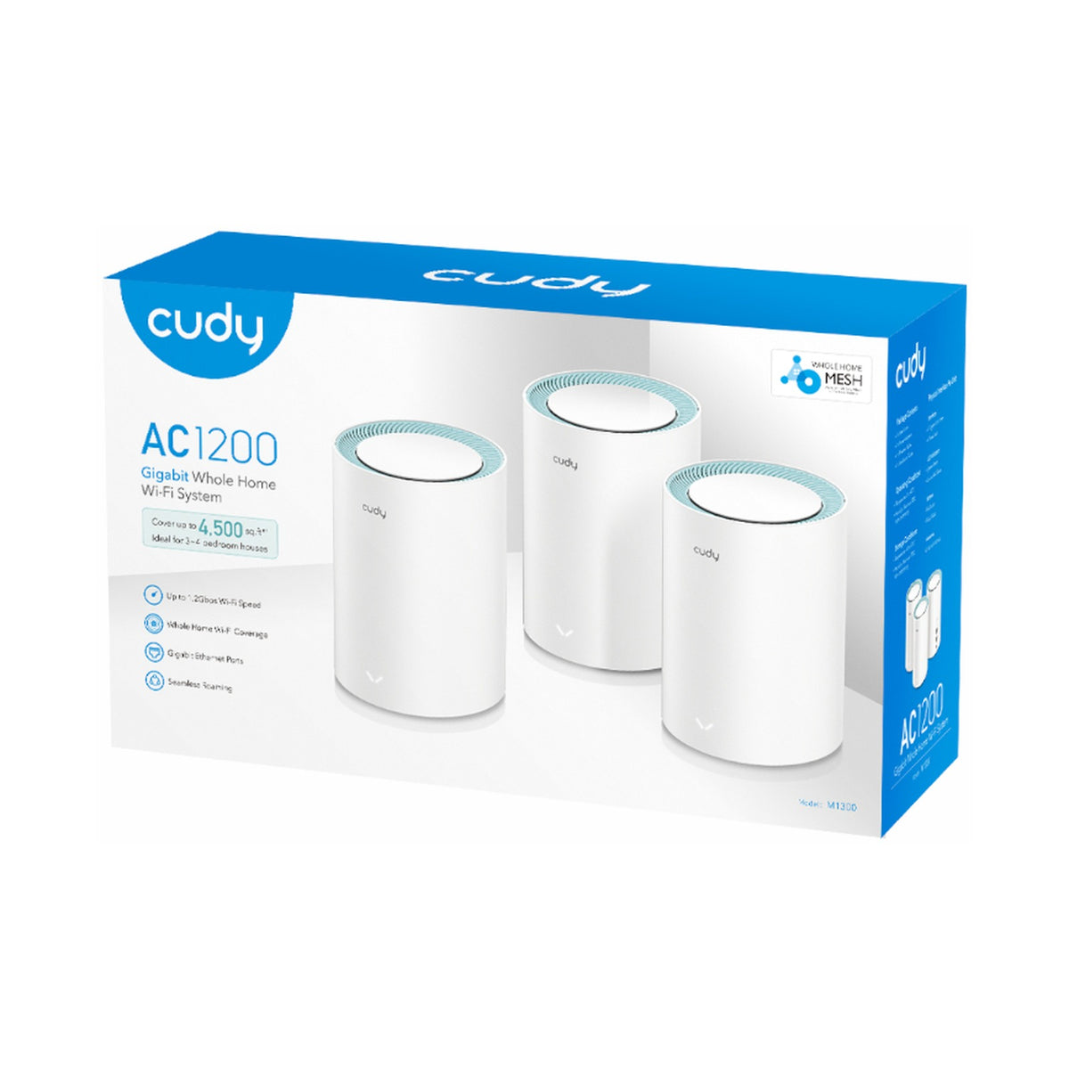 Cudy AC1200 Wi-Fi Mesh Kit 3 Pack With Gigabit M1300 3PACK