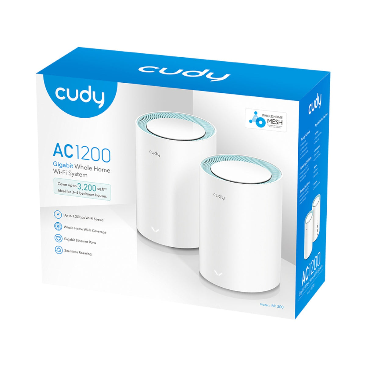 Cudy AC1200 Wi-Fi Mesh Kit 2 Pack With Gigabit M1300