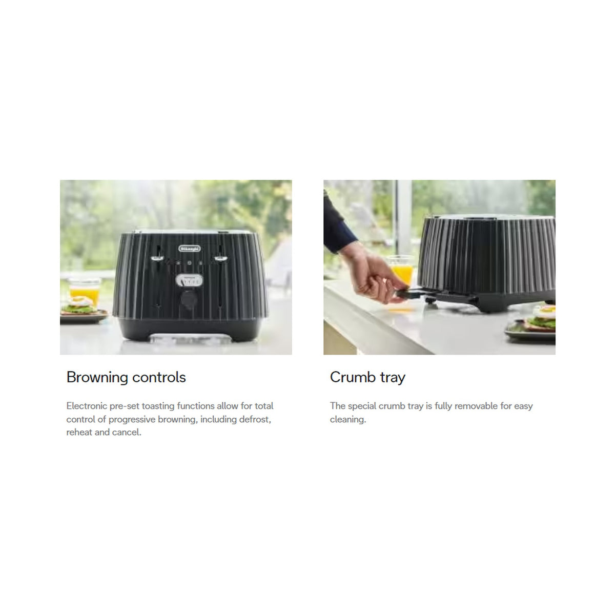 DeLonghi Ballerina 4 Slice toaster - Furnace Black CTD4003.BK