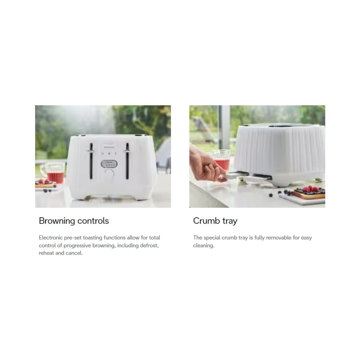 DeLonghi Ballerina 4 Slice toaster - Opaline White CTD4003.W