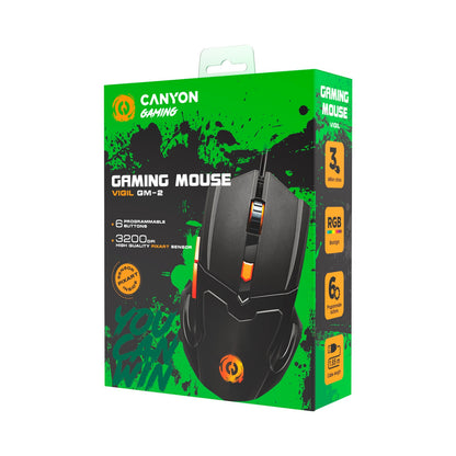 Canyon Mouse Vigil GM-2 RGB 6buttons Wired Black CND-SGM02RGB