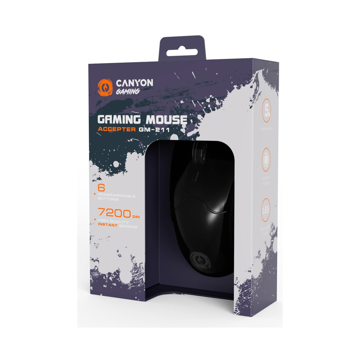 Canyon Mouse  Accepter GM-211 RGB 6buttons Wired Black CND-SGM211