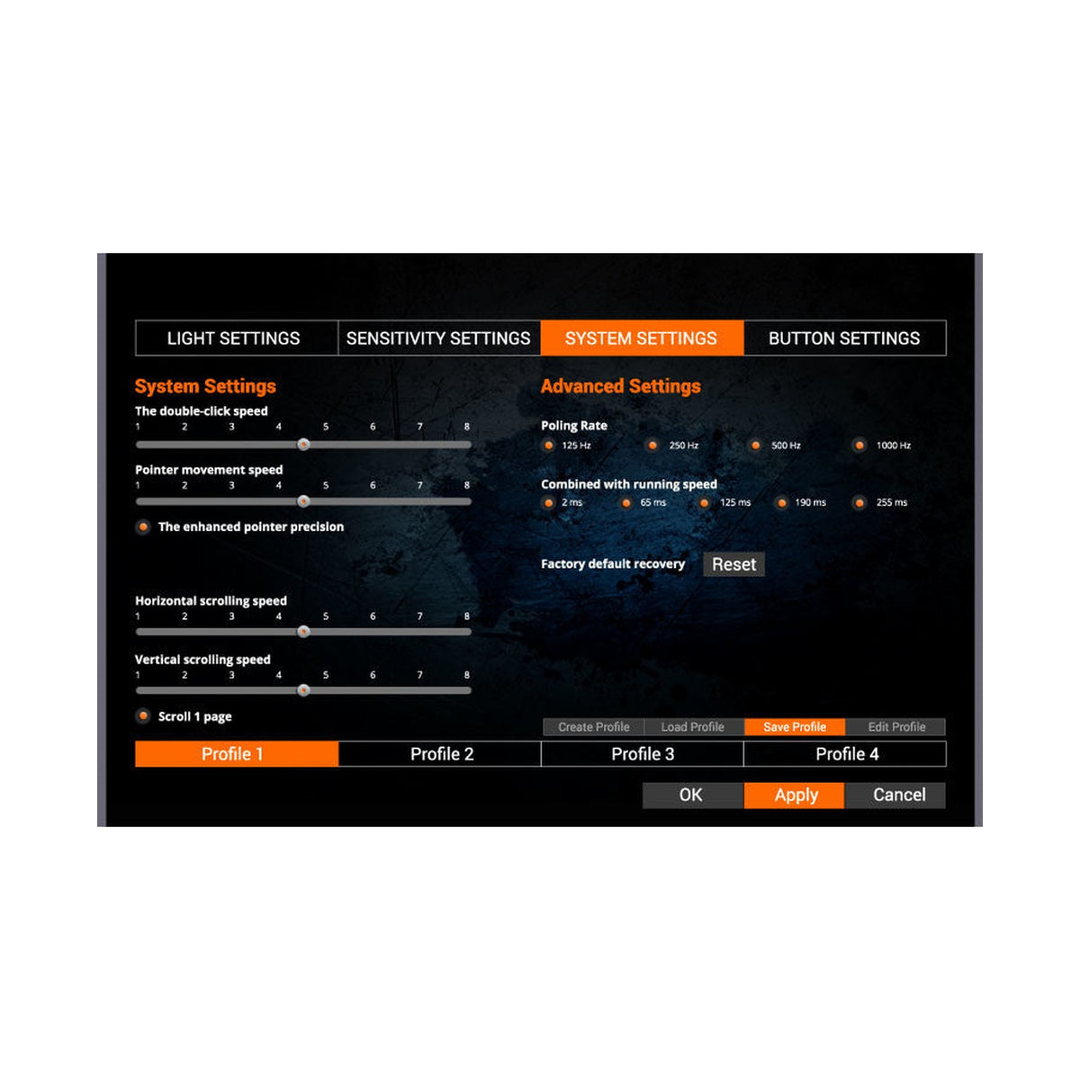 Canyon Mouse Hazard GM-6 LED Wired Black Orange CND-SGM6N
