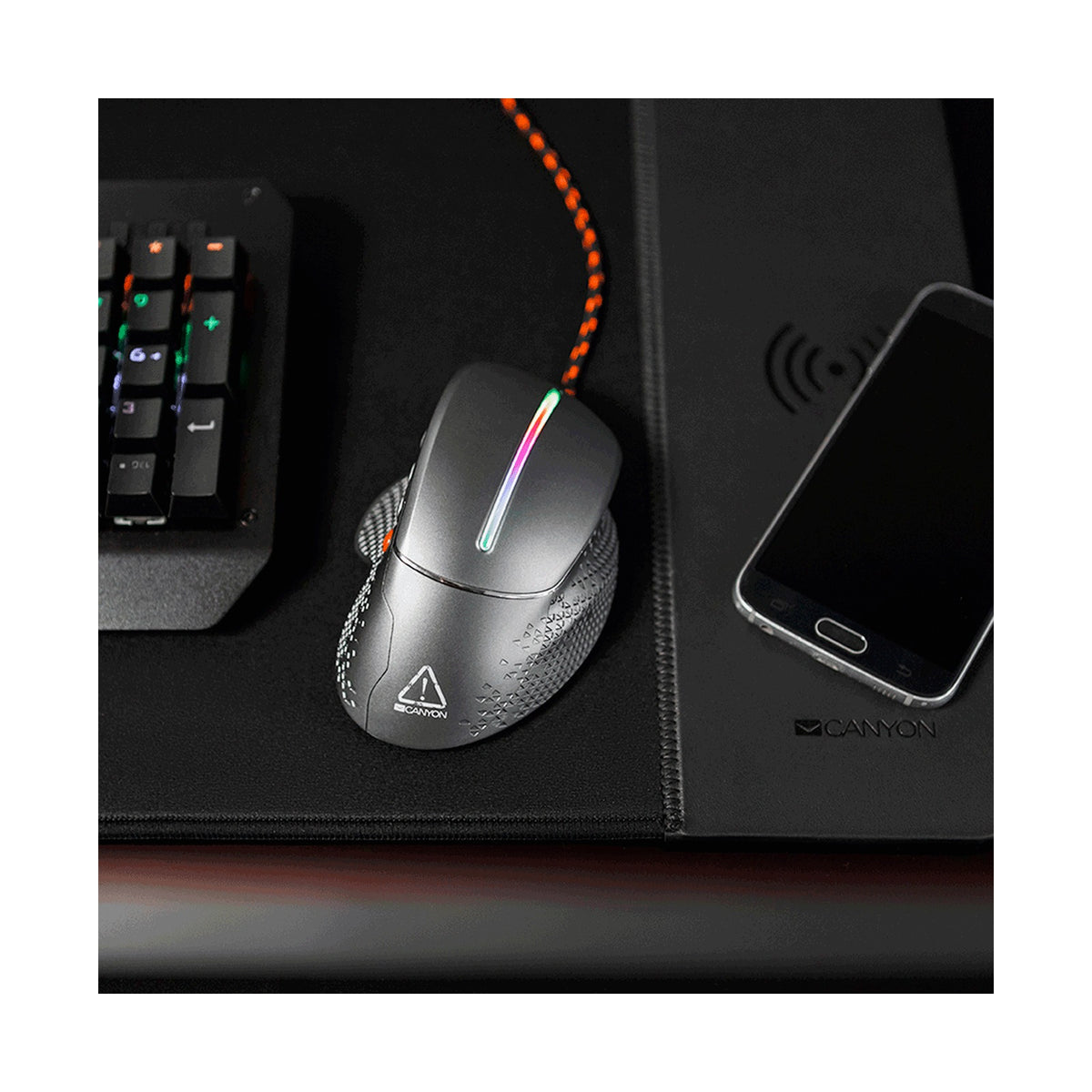 Canyon Mouse Apstar GM-12 RGB 6buttons Wired Dark Grey CND-SGM12RGB