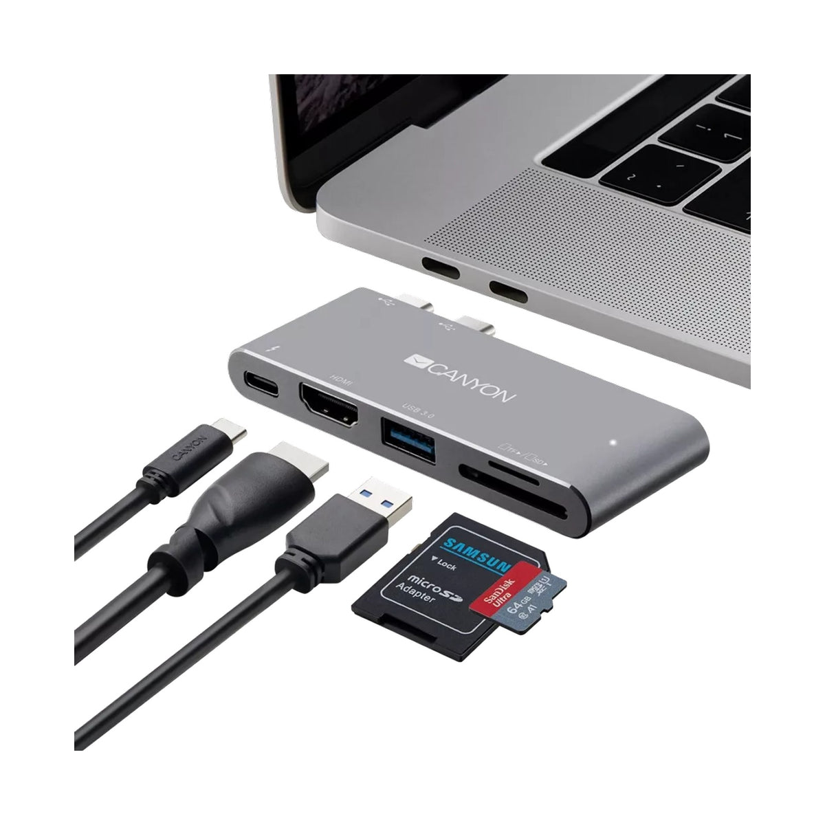 Canyon Hub DS-5 5in1 Thunderbolt 3 4k Space Grey CNS-TDS05DG