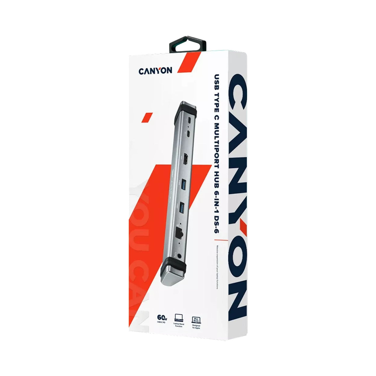 Canyon Hub DS-6 6in1 USB-C Space Grey CNS-TDS06DG
