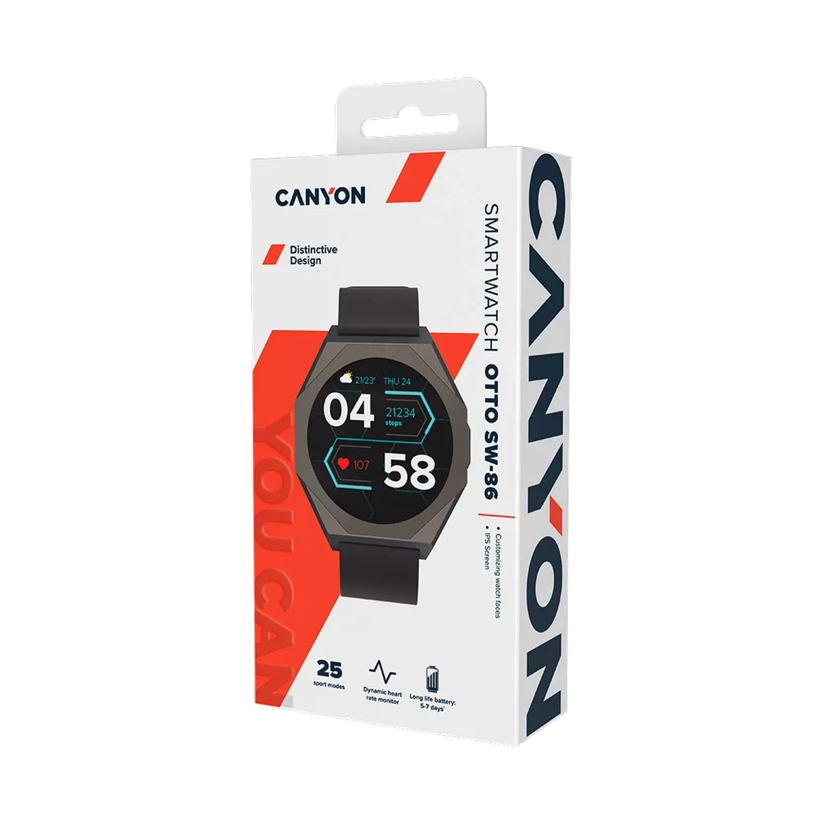 Canyon Smartwatch Otto SW-86 Black CNS-SW86BB