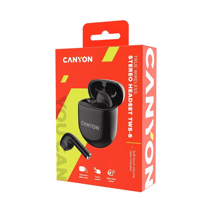 Canyon TWS Headset TWS-6 black CNS-TWS6B