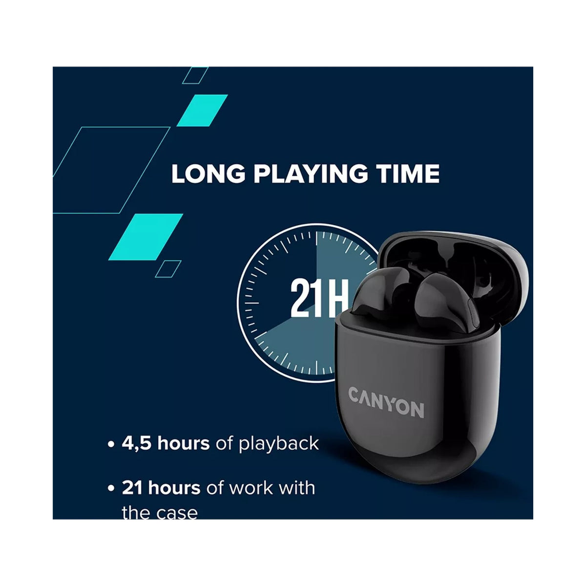 Canyon TWS Headset TWS-6 black CNS-TWS6B