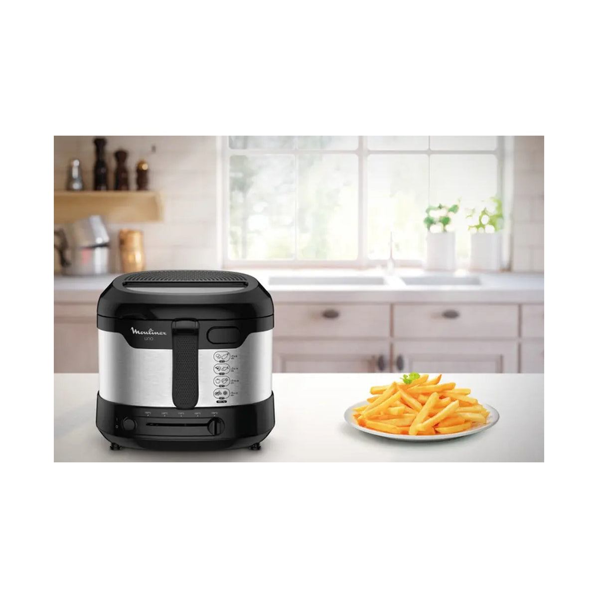 Moulinex Uno M Fixed Bowl, S/S, 1Kg Airfryer AF215D10