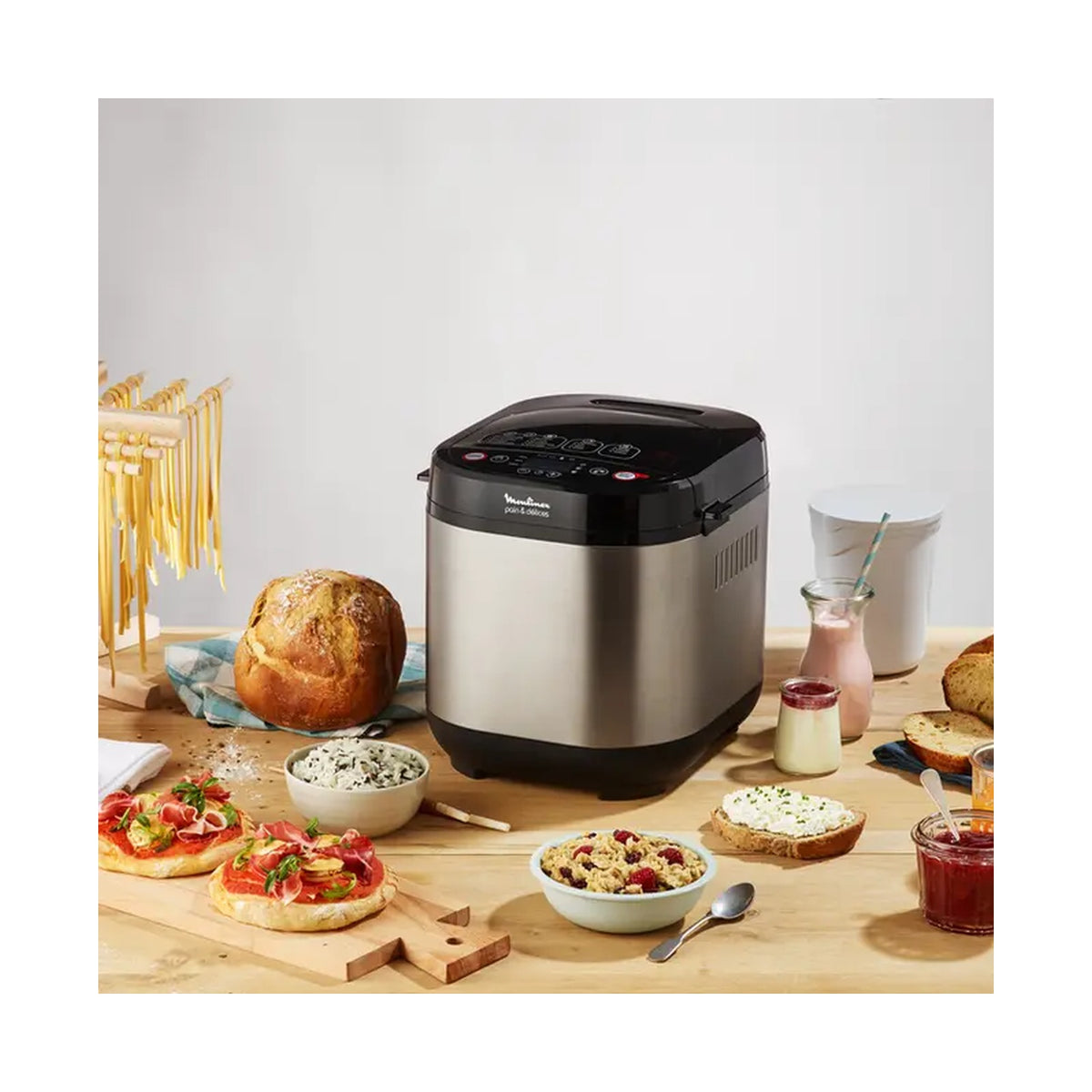 Moulinex 1 Kg S/Steel Breadmaker - 20 Programs OW240E30
