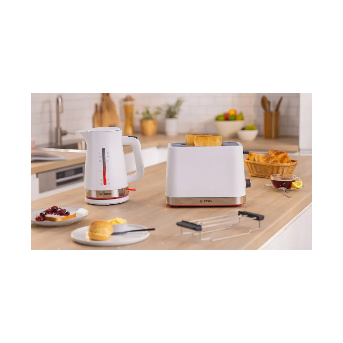 Bosch 2-slice Compact toaster White TAT4M221
